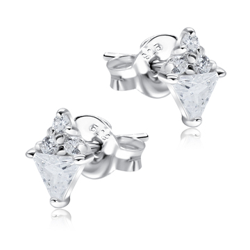 Gorgeous CZ Crystal Silver Stud Earring STS-5089